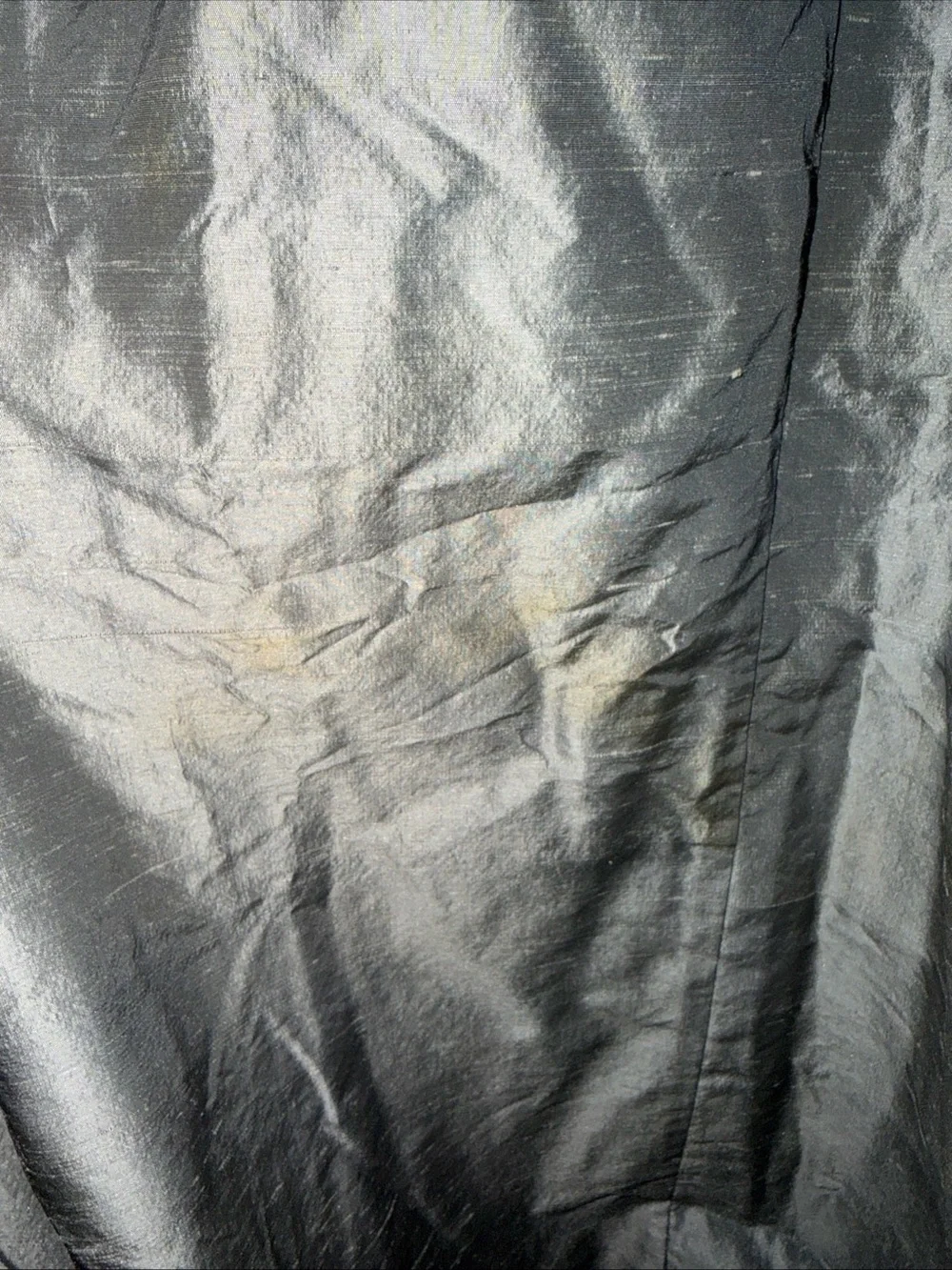 Custom Gray Dupioni-Style Drapery Panels 96” Lined Interlined Pleated Pair